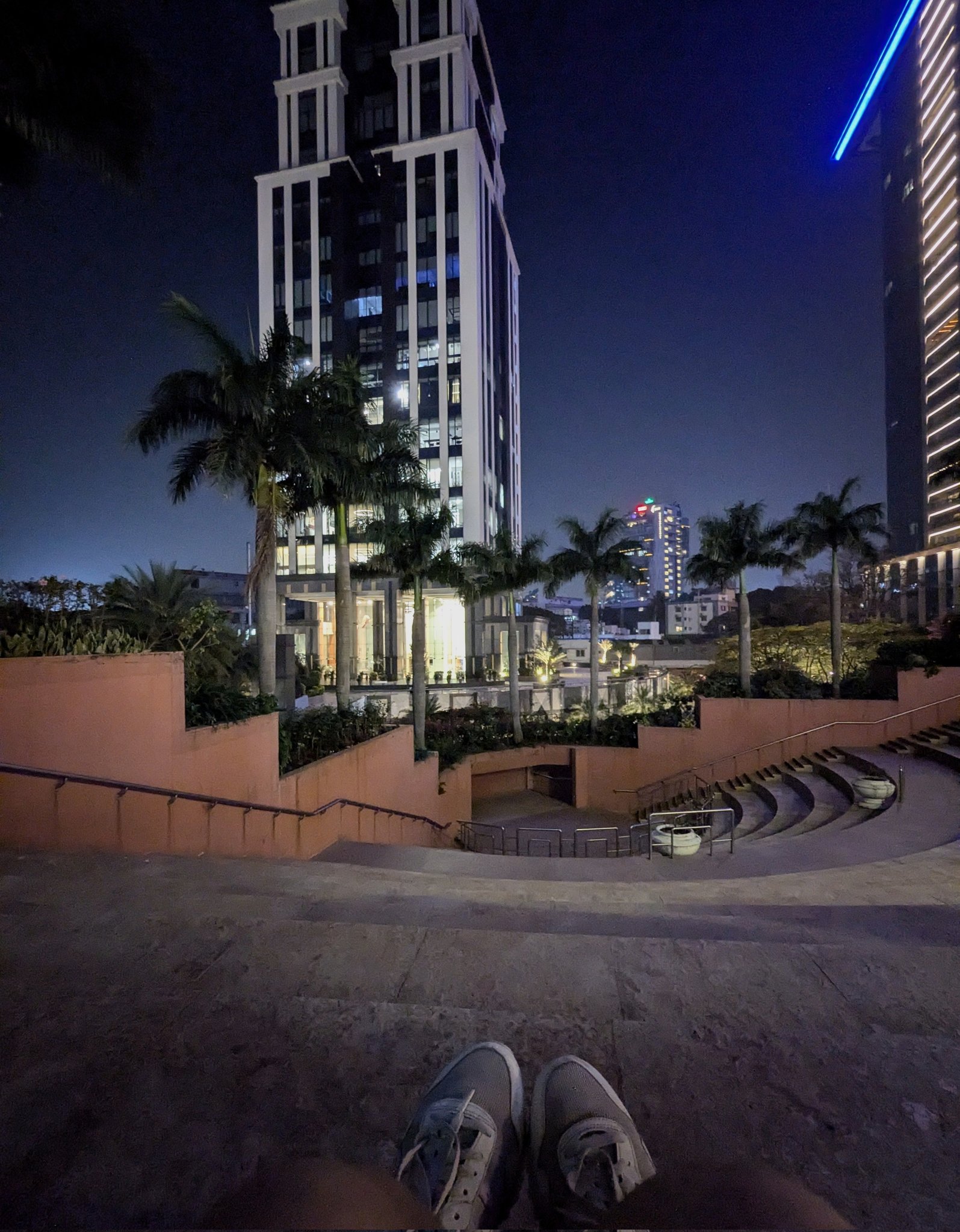 Nighttime street view